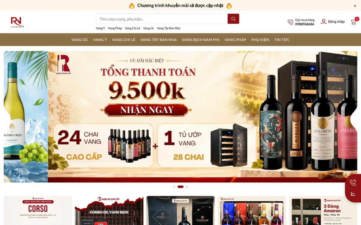 Ảnh desktop của Wine Family — Web Bán Rượu Ngoại & Trang Quản Trị